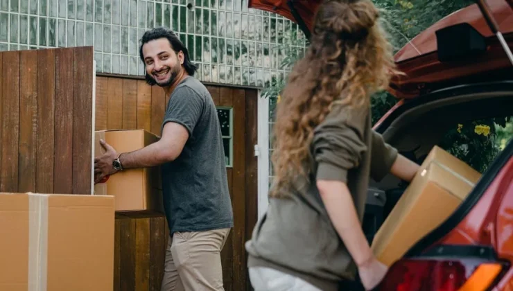 couple packing and preparing mentally for life in a new place